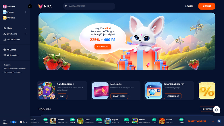 Nika Casino — Homepage
