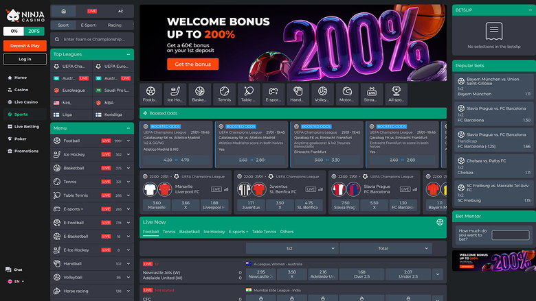 Ninja Casino — Sportsbook