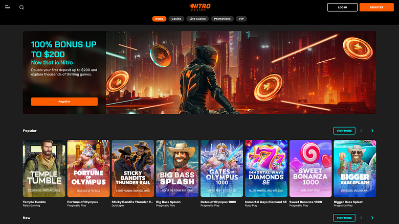 NitroCasino — Homepage