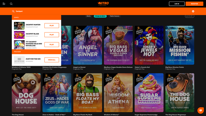 NitroCasino — Jackpot games