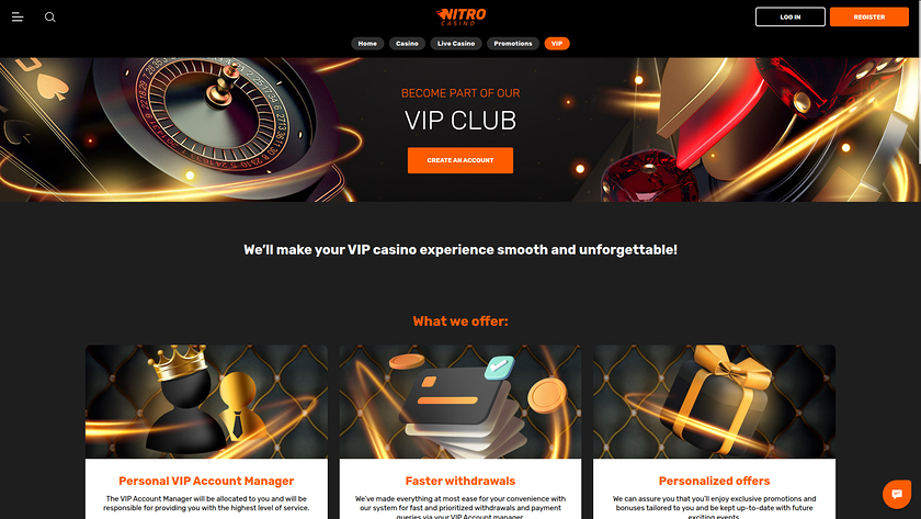 NitroCasino — VIP section