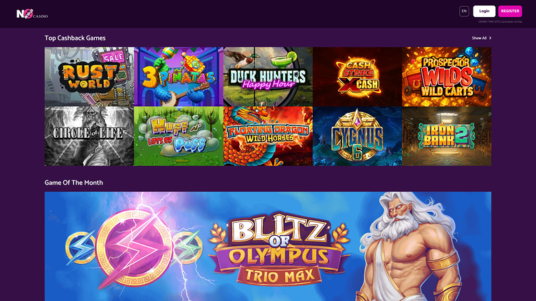 No Bonus Casino — Games lobby
