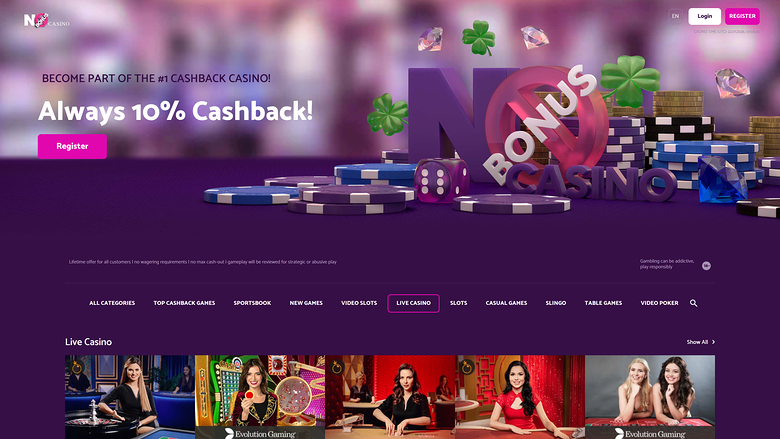 No Bonus Casino — Homepage