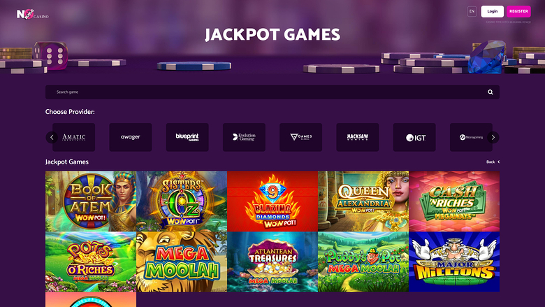 No Bonus Casino — Jackpot games