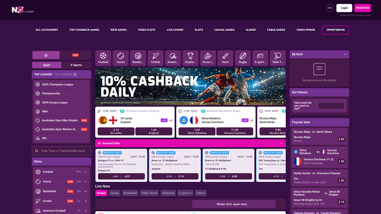 No Bonus Casino — Sportsbook