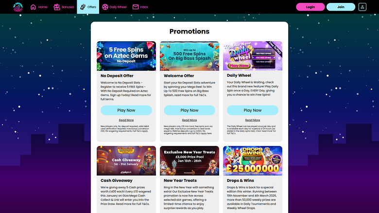 NoDeposit Slots — Promotions page