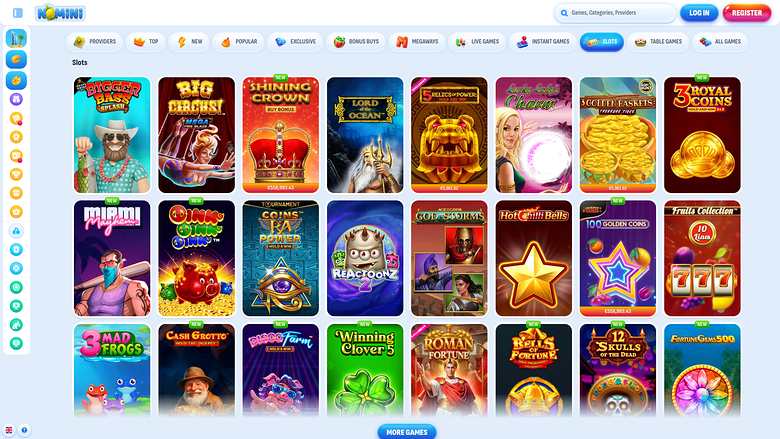 Nomini Casino — Games lobby