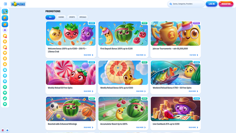 Nomini Casino — Promotions page