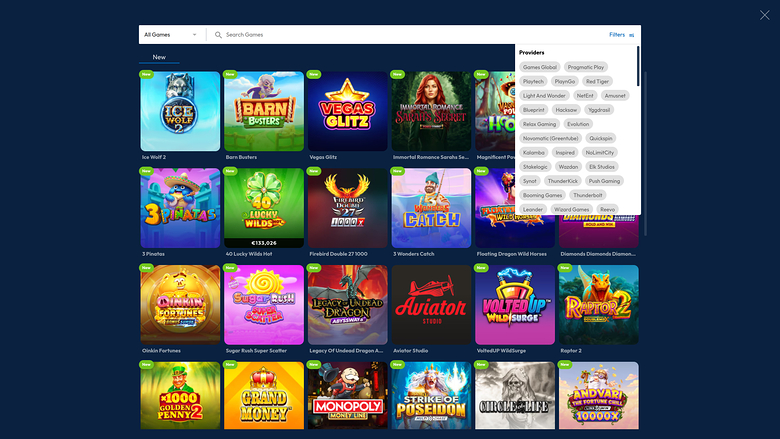 NordicBet Casino — Games by studio
