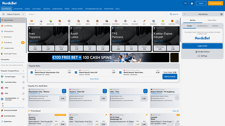 NordicBet Casino — Sportsbook