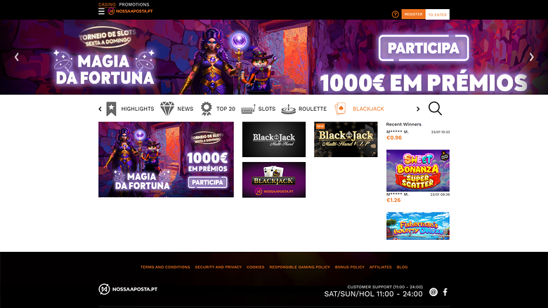 Nossa Aposta Casino — Blackjack