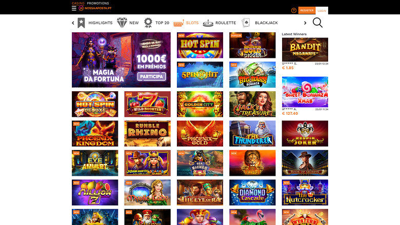 Nossa Aposta Casino — Games lobby