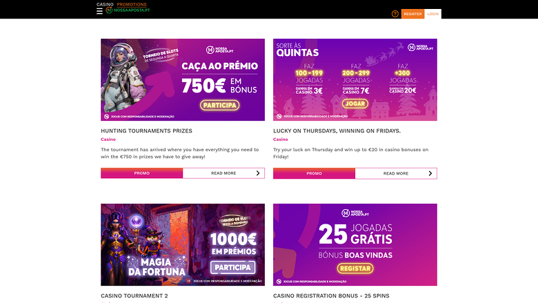 Nossa Aposta Casino — Promotions page