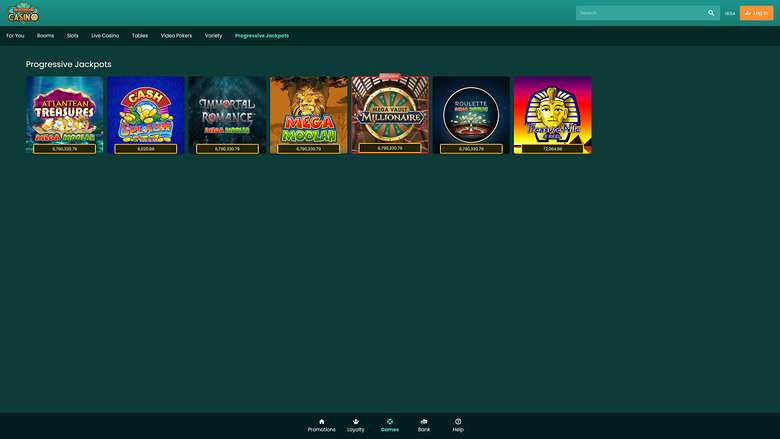 Nostalgia Casino — Jackpot games