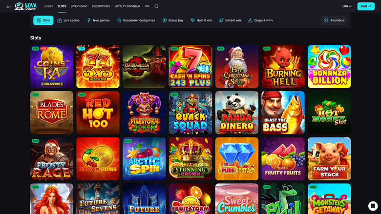 NovaDreams Casino — Games lobby
