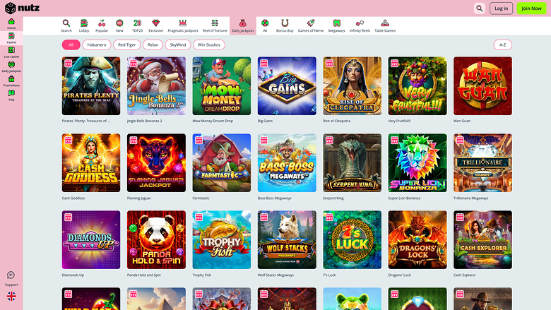 Nutz — Jackpot games