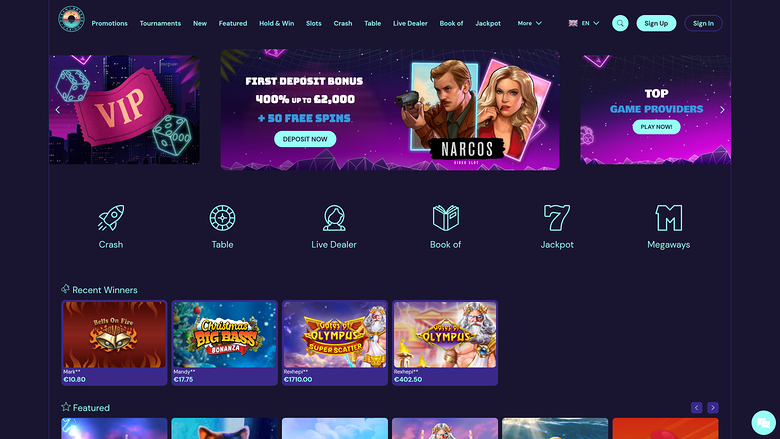 Ocean Breeze Casino — Homepage