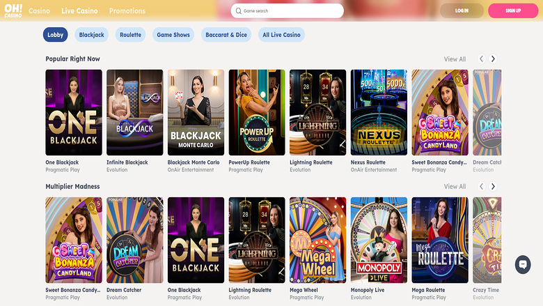 Oh Casino — Livedealer
