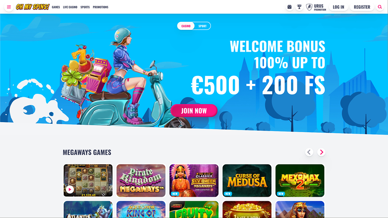 Oh My Spins Casino — Homepage