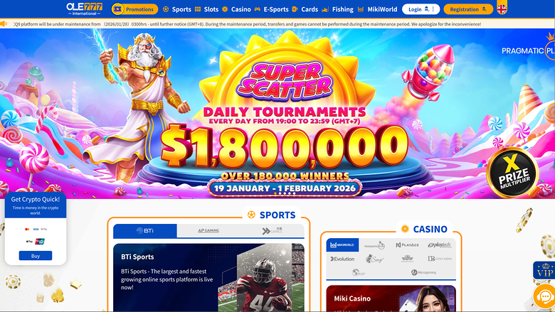 Ole777 Casino — Homepage