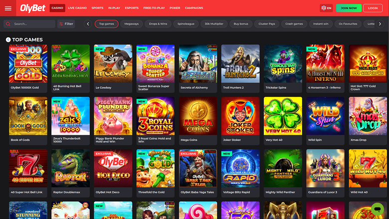 Olybet Casino — Games lobby