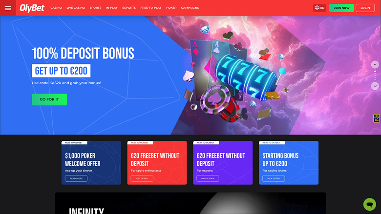 Olybet Casino — Homepage