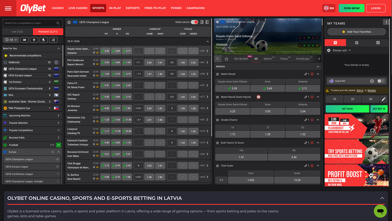 Olybet Casino — Sportsbook