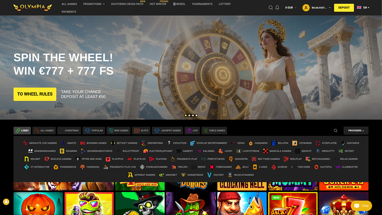 Olympia Casino — Games by studio