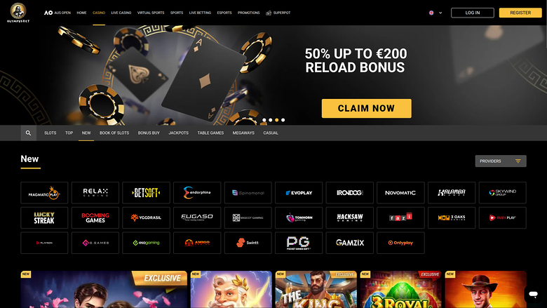 Olympusbet Casino — Games by studio