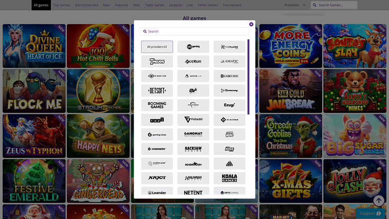 Omni Slots Casino — Games by studio