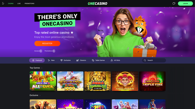 One Casino — Homepage