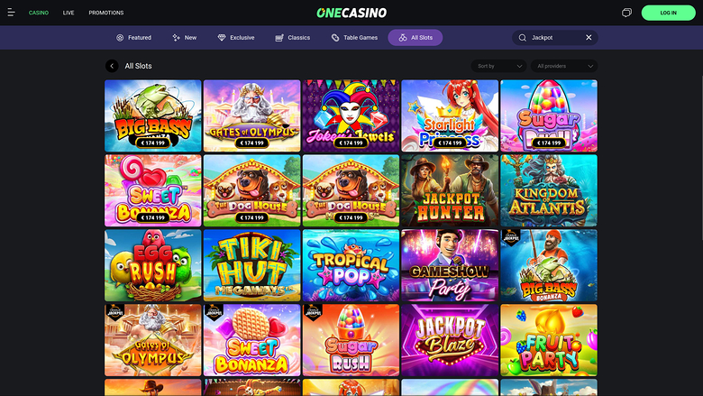 One Casino — Jackpot games