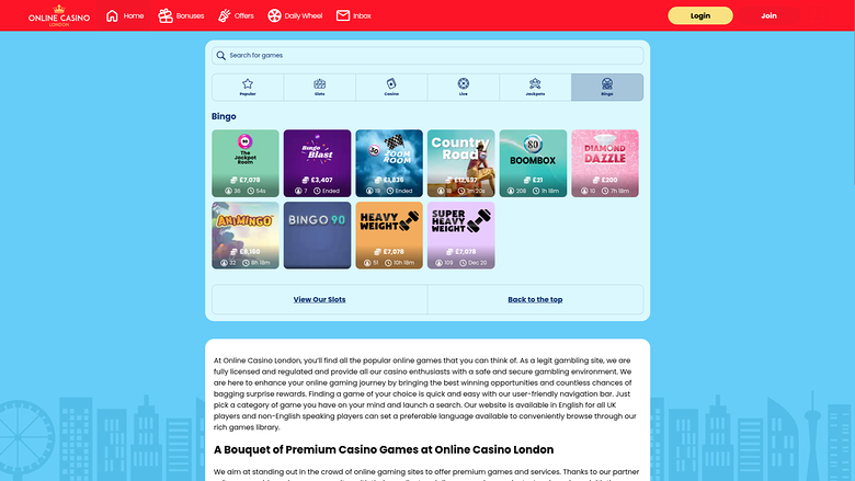 Online Casino London — Bingo