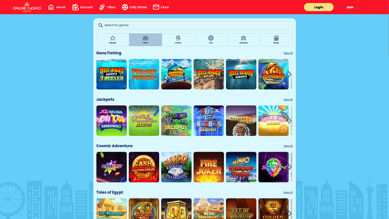 Online Casino London — Games lobby