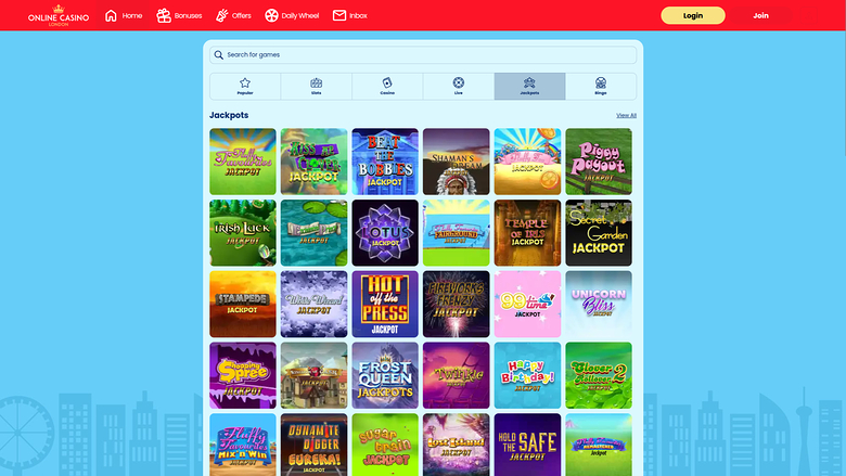 Online Casino London — Jackpot games