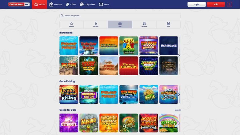 Online Slots UK — Games lobby