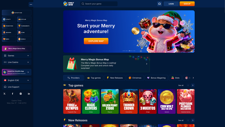 Only Win Casino — Homepage