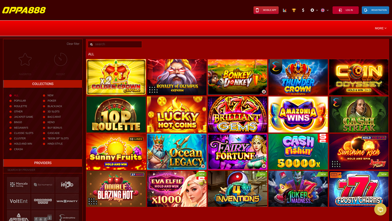 Oppa 888 — Games lobby