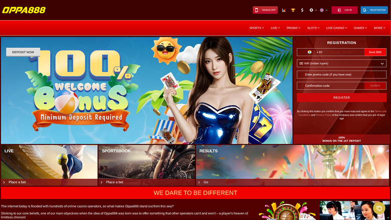 Oppa 888 — Homepage