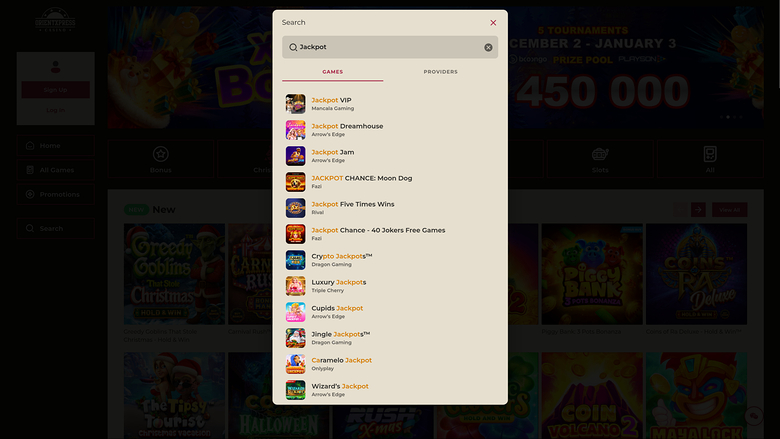 OrientXpress Casino — Jackpot games