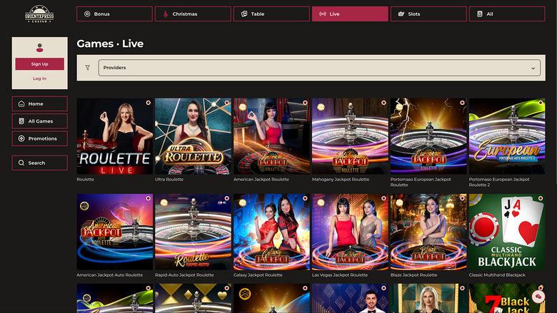 OrientXpress Casino — Live dealer lobby