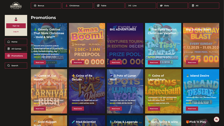 OrientXpress Casino — Promotions page