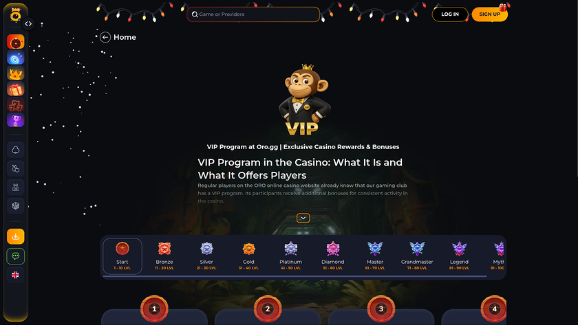 Oro.gg Casino — VIP section