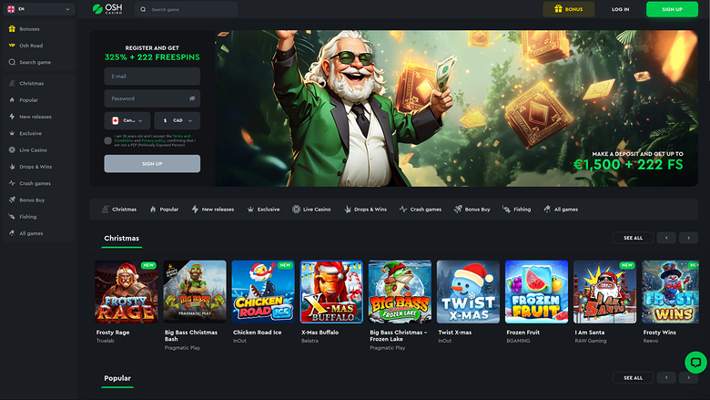 Osh Casino — Homepage