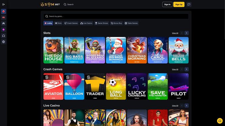 Osombet Casino — Games lobby