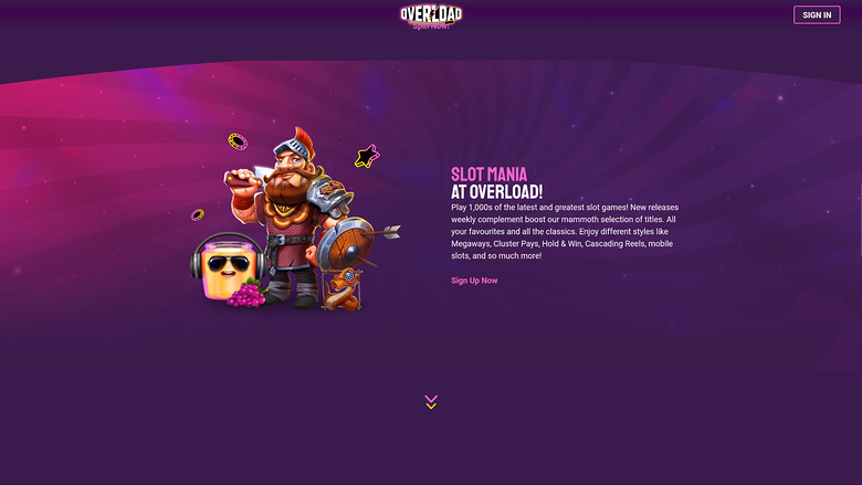 Overload Casino — Games lobby