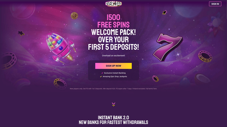 Overload Casino — Homepage