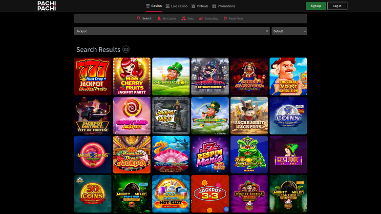 PachiPachi Casino — Jackpot games