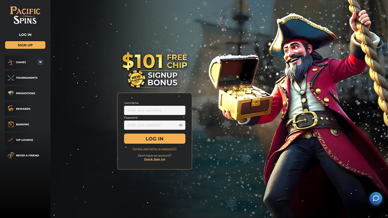 Pacific Spins Casino — Homepage