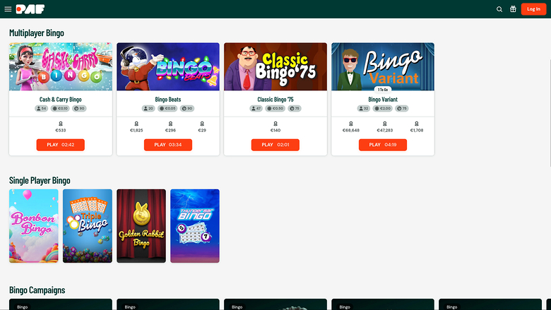 Paf Casino — Bingo